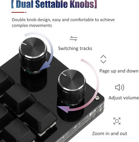لوحة مفاتيح مفاتيح مفتاح Red Switch Macro Cnobs Knobs USB Mini Keypad للكمبيوتر الشخصي (4 مفاتيح) in Kuwait