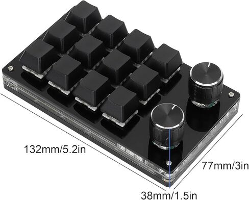 لوحة مفاتيح مفاتيح مفتاح Red Switch Macro Cnobs Knobs USB Mini Keypad للكمبيوتر الشخصي (4 مفاتيح) in Kuwait