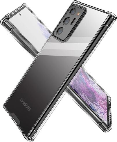 KIOMY Clear Case for Samsung Galaxy Note 20 Airbag Corners Shockproof Bumper Protective Phone Cover, Hybrid Design Hard PC Back with Flexible TPU Frame in Kuwait