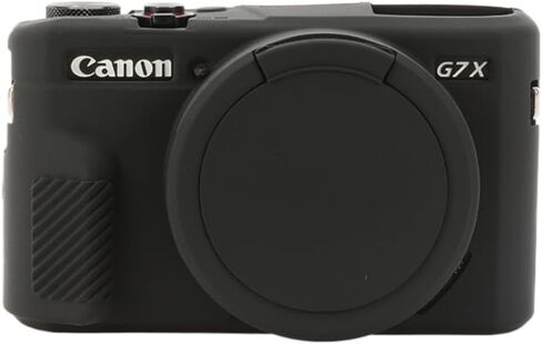 علبة الكاميرا لـ Canon G7X Mark II - غطاء الجلد الواقي من السيليكون DSLR ، قفص قابلة للفصل ، مقاوم للصدمات ، مقاوم للغبار (أسود) in Saudi Arabia