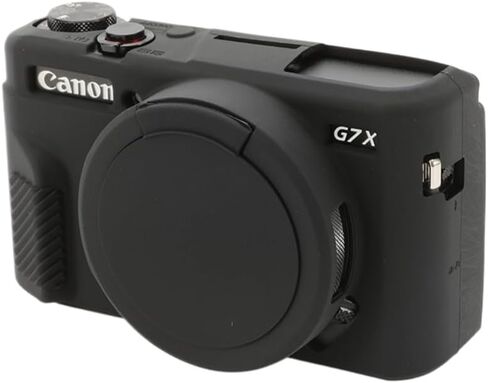 علبة الكاميرا لـ Canon G7X Mark II - غطاء الجلد الواقي من السيليكون DSLR ، قفص قابلة للفصل ، مقاوم للصدمات ، مقاوم للغبار (أسود) in Saudi Arabia