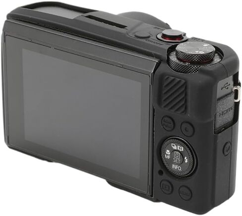 علبة الكاميرا لـ Canon G7X Mark II - غطاء الجلد الواقي من السيليكون DSLR ، قفص قابلة للفصل ، مقاوم للصدمات ، مقاوم للغبار (أسود) in Saudi Arabia