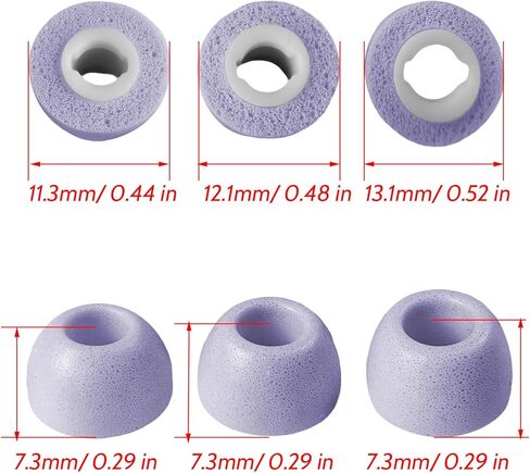 Memory Foam Tips Replacement Earbuds Tips for Galaxy Buds Pro 2021 SM-R190 Ear Foam Tip Eartip Fit in The Charging Case Ear Covers, S/M/L, 6PCS, Black in Kuwait