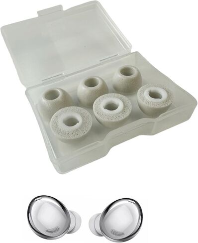 نصائح رغوة الذاكرة استبدال سماعات الأذن نصائح لبراعم Galaxy Pro 2021 SM-R190 Ear Foam Tip Tip Tip في أغطية أذن حالة الشحن ، S/M/L ، 6pcs ، Black in Kuwait