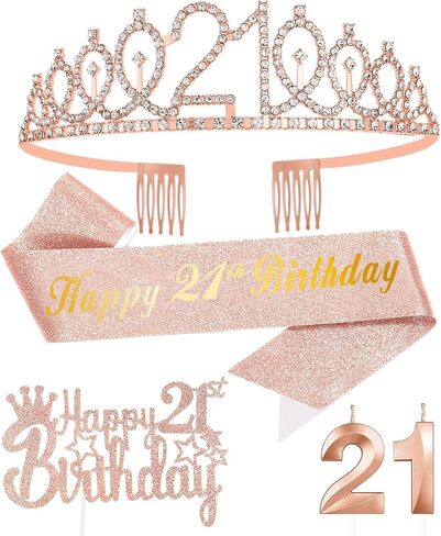 60th Birthday Gifts Decorations for Women,Including 60 Year Old Black Gold Birthday Cake Topper,60th Birthday Tiara Crown/Sash,60th Gold Birthday Candle for 60 Year Old Women Party Supplies Decoration in Saudi Arabia