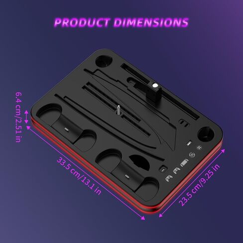 Stand and Cooling Station for PS5/PS5 Slim/PS5 Pro with RGB LED Controller Charging Dock Accessories, Charger for PlayStation 5 Controller and PS Portal Console Headset and Remote Holders (White) in Kuwait