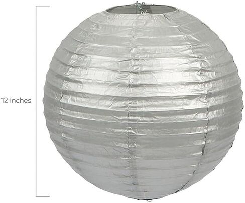 Fun Express - 12" Yellow Hanging Paper Lanterns - Party Decor - Hanging Lanterns - 6 Pieces for Celebrations in Saudi Arabia
