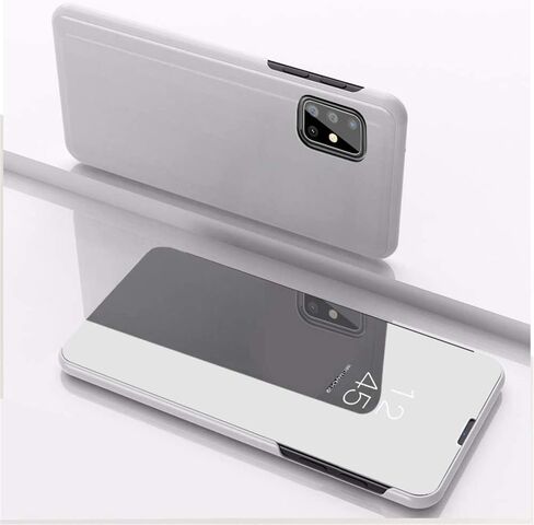Samsung Galaxy S23 Ultra Case - Clear View Makeup Mirror Slim Phone Case With Kickstand, Luxury Leather Cover for S23 Ultra 5G in Kuwait
