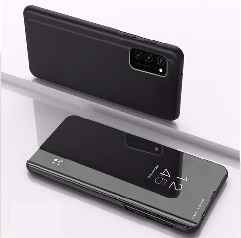 Samsung Galaxy S23 Ultra Case - Clear View Makeup Mirror Slim Case مع Kickstand ، غطاء جلدي فاخر لـ S23 Ultra 5G in Kuwait