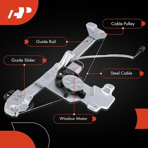 A-Premium Electric Power Window Regulator with Motor Compatible with Chevrolet Colorado GMC Canyon 04-12 Isuzu i-290 i-370 2007-2008 Rear Left Driver Side in Saudi Arabia