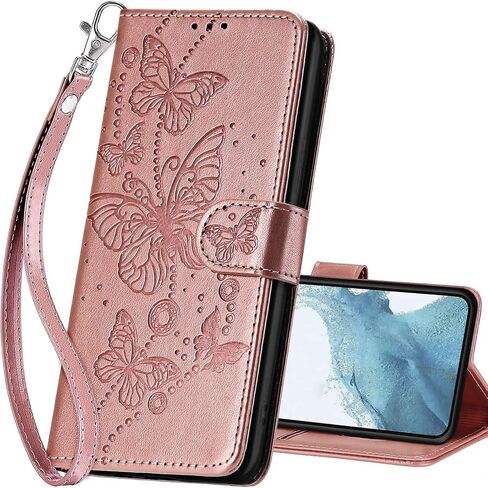 for Samsung Galaxy S23 Wallet case, Flip Folio Cover with Stand Feature for Women Men, PU Leather Phone Case Fit for Samsung Galaxy S23 6.1'' [Gray Flower] in Saudi Arabia