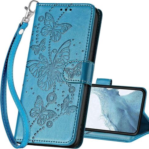 for Samsung Galaxy S23 Wallet case, Flip Folio Cover with Stand Feature for Women Men, PU Leather Phone Case Fit for Samsung Galaxy S23 6.1'' [Gray Flower] in Saudi Arabia