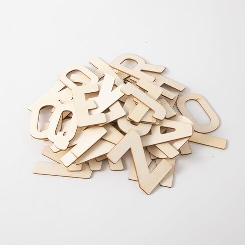 3 Inch 240 Pieces Wood Unfinished Letters Unpainted Wooden Surface Alphabet Letters for Hobby DIY Crafts (3IN) in Kuwait
