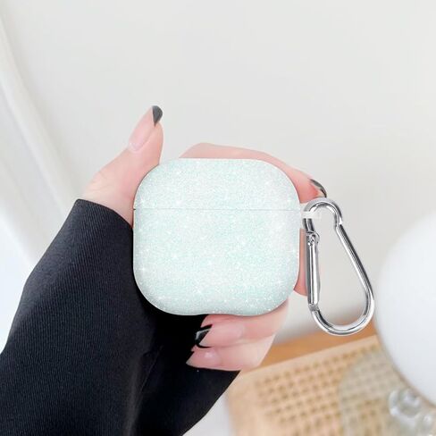 بالنسبة إلى AirPods 4 Case ، فاخرة اللطيفة اللطيفة بريقًا لامعة مع سلسلة مفاتيح للنساء للنساء رجال مضادون لضده ناعمة TPU الغطاء الواقي المقاوم للصدمات للهواء الرابع الأرجواني in Kuwait