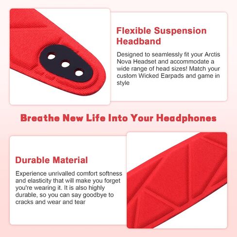 Arctis Nova Pro Headband, Replacement Arctis Nova 7 Head Band Repair Pads Compatible with SteelSeries Nova 1/1P/1X Headphones, Nova 3/4, Nova 5 / 5X / 5P, Nova 7 / 7X / 7P Gaming Headsets (Blue) in Kuwait
