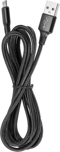 كابل شاحن وحدة تحكم Meccanixity ، 6 قدم USB A إلى Micro USB كابل USB كبل Micro USB شحن كابل USB الشحن الشحن السريع ، سلك الفضة in Saudi Arabia