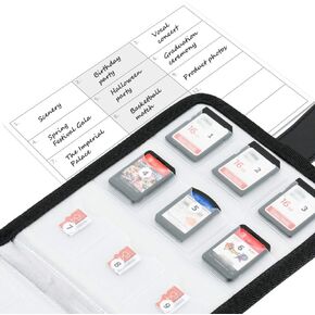 18 Slots Memory Card Case Pouch Wallet for SD SDXC SDHC (TF MicroSD to SD Adapter) Camera Memory Cards for Nintendo Switch Sony PlayStation Vita Game Card Storage Folder Carrying Holder Gray