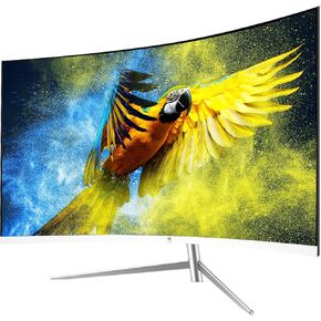 Z-Edge 27-inch Curved Gaming Monitor, Full HD 1080P 1920x1080 LED Backlight Monitor, with 75Hz Refresh Rate and Eye-Care Technology, 178° Wide View Angle, Built-in Speakers, VGA+HDMI