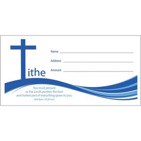 Offering Envelope - Tithe/Cross (Pack Of 100)