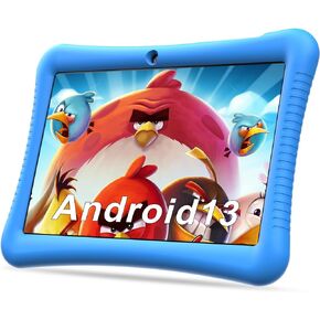10 Inch Tablet Android 13,Gaming Tablet for Kids 6-12,Large 10.1''IPS FHD Display Tablet PC with WiFi, Dual Camera, GPS, Bluetooth, 6000mAh Battery