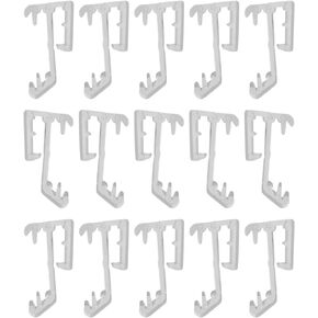 Amazing Drapery Hardware 1" Single Mini Blind Valance Clips - Clear, UV Stable, for Horizontal Wood or Mini Blinds - 15-Pack
