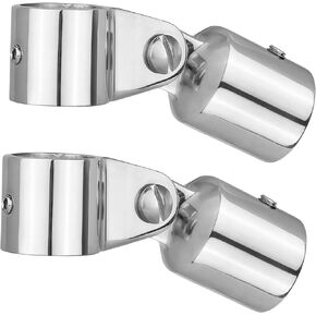 Bimini Top Jaw Slide and Eye End Cap, Bimini Top Hardware, Fits 1 inch /25.4mm OD Round Tube, 316 Stainless Steel (2 Pairs)