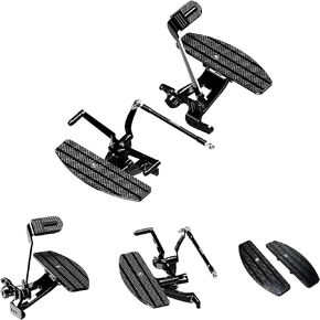 POWERJAMES Black Foot board Floorboard Pedal Forward Control Kits Fits for Harley Davidson 2018-2023 Street Bob, Low Rider S ST, FXDR 114, Softail Standard, Breakout