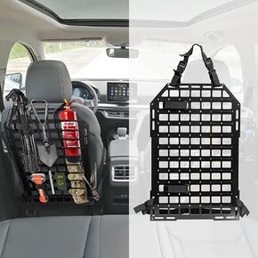 2 Pack Rigid Molle Panels for Vehicles, Molle Car Seat Back Organizer 23"*14.25" Tactical Truck Gun Rack Seat Back Organizer