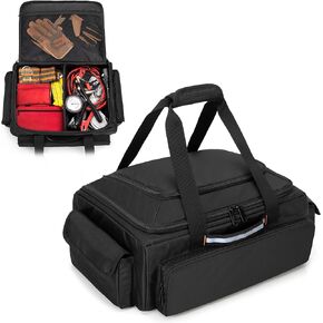 samdew Under Seat Storage Bag, Truck Organizer Back Seat for SuperCrew & Crew Cab, Rear Seat Storage Bag for Trucks Compatible with F150, Underseat Tool Box with Multiple Pockets, Bag Only
