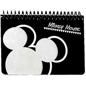 Disney Mickey Mouse Black Spiral Autograph Book - Silver (Bighead)