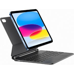 HOU for iPad 10th Generation Case with Keyboard, Magic Magnetic Stand Keyboard for iPad 10 with Multi-Touch Trackpad, Floating Design, 7 Colors Backlit, Bluetooth