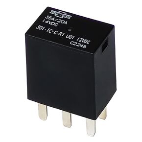 301-1C-C-R1-U01 12VDC 35A 5Pins Automotive Relay for General Purpose Applications in Power - SPDT, Low Cost with ISO 280 Footprint, and Operating Temperature Range of -40°C to 125°C