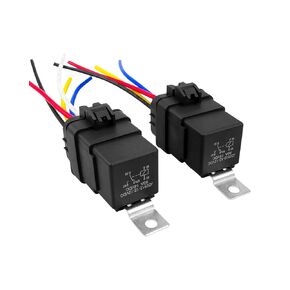 2 Pcs 5 Pin Trim and Tilt Relay Plug Socket 12V 80-amp P/N Replace 7493, 119-7493