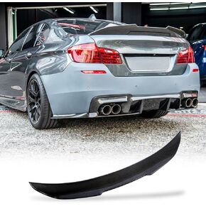 MCARCAR KIT F10 Real Carbon Fiber Trunk Spoiler for BMW 5 Series F10 Sedan 2010-2016 and F10 M5 Sedan 528i 535i 550i M5 Car Rear Boot Lid Highkick Spoiler Wing Lip Factory Outlet (Rear Trunk Spoiler)