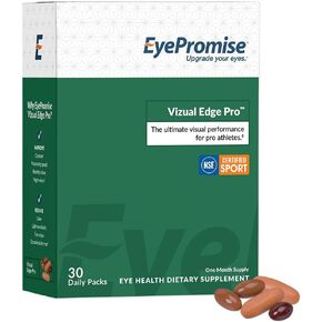 EyePromise Vizual Edge Pro Performance Eye Vitamin - 30-Day Supply Single Serving Packets - NSF Certified for Sports