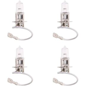 H3 12V 55W Halogen 55W H3 Halogen Bulb Super Warm White 55 Watt 12 Volt Halogen Light Bulb for Car Automotive Fog Lights,4 Pack