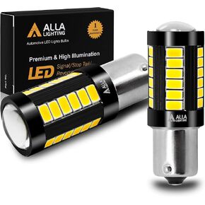 مصابيح Alla Lighting 2800lm BA15S 1156 LED، خلفية بيضاء احتياطية / إشارة / فرامل / ذيل / أضواء DRL 7506 P21W 1141 3497 1003 1073 199 2396 93 97 6000K زينون فائق السطوع 12 فولت 5730 33-SMD ترقية in Kuwait