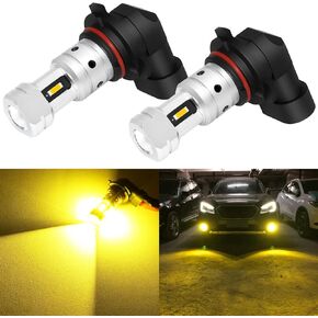 PHINLION 3800 Lumens 9006 Yellow Fog Light Bulbs Super Bright HB4 9006 LED Bulb Replacement for Car Truck Fog Lights or DRL Lamps, 3000K Golden Yellow