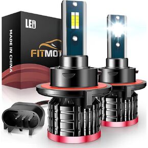 H13/9008 LED Bulbs,80W 16000 Lumens Bright,6500K Cool White LED Fog Light Halogen Replacement IP68 Waterproof, Pack of 2