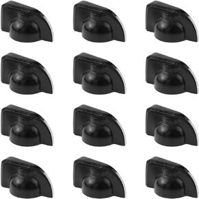 12pcs Chicken Head Knob Vintage Black Guitar AMP Chicken Head/Effect Pointer Knob Brass Insert with 1/4 "bore