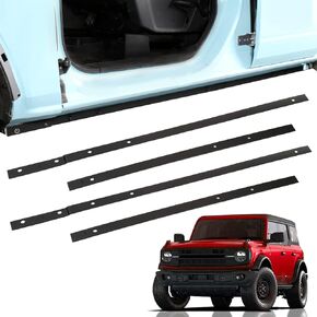 Mabett Pinch Weld Covers for Ford Bronco Accessories 2021 2022 2023 2024 4-Door Black Carbon Steel Fiber 4PCS