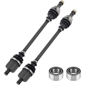 Front Left or Right CV Axle & Wheel Bearing Set for Polaris RZR S 800, Ranger RZR 4 800, Ranger 570 900 1000 XP/Crew, Brutus HDPTO 2009 2010 2011 2012 2013 2014 2015, 2 CV Axles and 2 Wheel Bearings