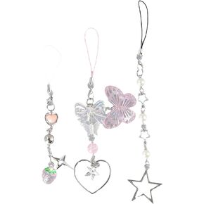 قلادة الهاتف ملحقات الهاتف كوريا الهاتف المفاتيح المرأة حقيبة فتاة السحر Y2K حزام الهاتف المحمول الوردي in Kuwait