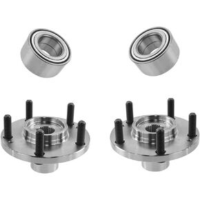 TRQ Front Wheel Bearing & Hub Kit Set of 4 Left Driver Right Passenger Side Compatible with 06-13 Kia Optima 06-13 Hyundai Sonata 11-15 Kia Sportage 10-14 Hyundai Tucson 03-05 Hyundai XG350 510034