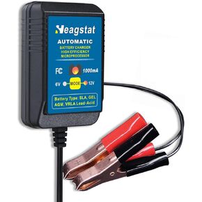 12V 2 Amp Smart Battery Charger, Trickle Charger, Battery Maintainer for Cars, Motorcycles, Lawn Mowers, ATVs, UTVs, Lithium(LiFePO4) and Deep Cycle Batteries