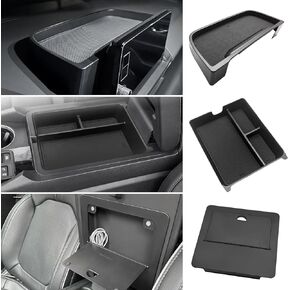 Center Console Organizer Compatible with Honda Pilot 2023-2024, 2024 Ridgeline/Passport Center Console Storage Box Divider Inserts Interior Accessories ABS Material(Black)