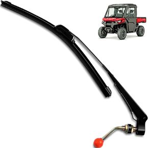 Valchoose UTV Hand Operated Windshield Wiper 15.7" Wiper Blades, Fiberglass Skeleton Manual Wiper Blades Fit Polaris Ranger RZR Kawasaki Honda Pioneer Golf Cart - Instruction Included