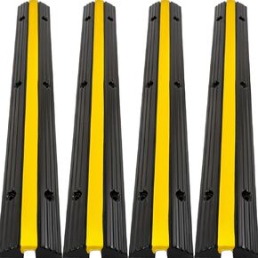 Cable Protector Cord， Flexible Cable Protector Ramps，1-Channel Rubber Cable Protector Cord Cover for Floor for Concealing Wires in Homes, Warehouses, and Other Environments