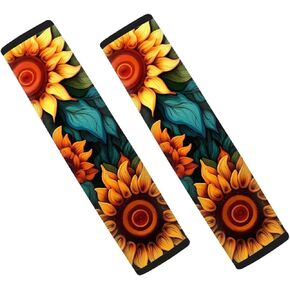 Dreaweet Seat Belt Cover Pad Cherry Blossoms Car Accessories for Women Seatbelt Covers 2pcs Seat Belt Shoulder Pad for Car Backpack
