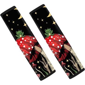 Funky Pineapple Seat Belt Covers Womens Auto Interior Car Accessories Seatbelt Shoulder Pads Soft Neoprene Material Comfort Travel Stress Reduce Backpack Shoulder Strap Cushion Cover 2PC